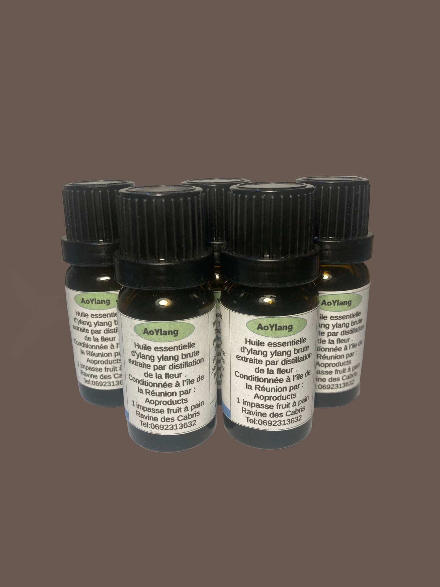 Lot de 5 Huiles essentielles d'ylang-Ylang de Nosy-be 10 Ml