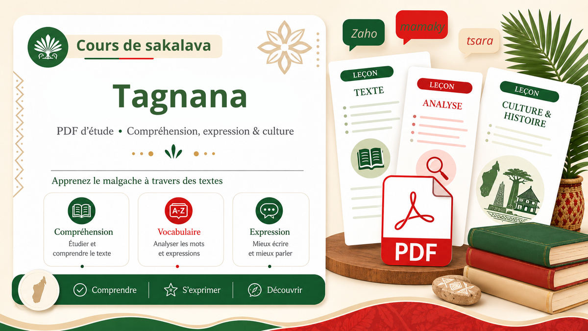 Texte à étudier intitulé : Tagnana    , la main en sakalava
