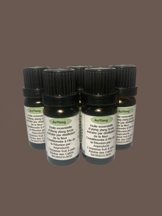 Lot de 5 Huiles essentielles d'ylang-Ylang de Nosy-be 10 Ml